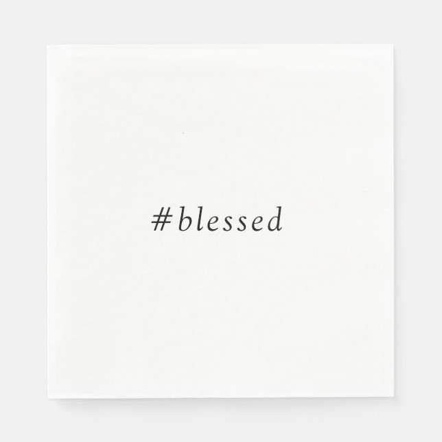 Serviette En Papier #bienheureuse serviette de dîner (Devant)