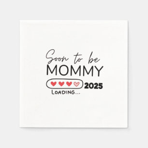 Serviette En Papier Bientôt être maman 2025 Saint Valentin Grossesse