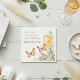 Serviette En Papier Bienvenue à la Baby Shower Papillon Bellini
