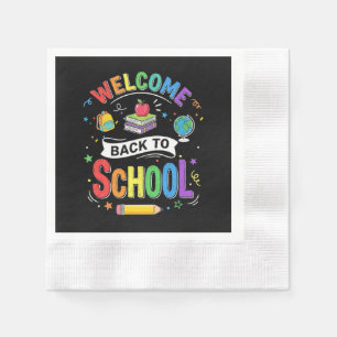 Serviette En Papier Bienvenue à l'école les enfants Enseignant Premier
