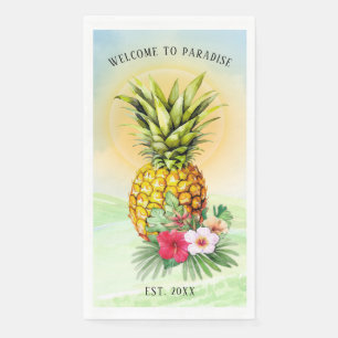 Serviette En Papier Bienvenue à Paradise Pineappy Paper Napkins