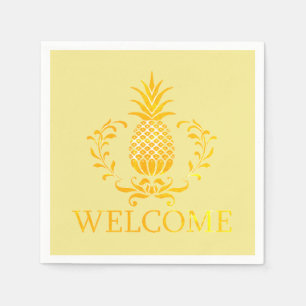 Serviette En Papier Bienvenue Ananas Élégant