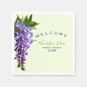 Serviette En Papier Bienvenue Belle Wisteria Brunch Nom personnalisé