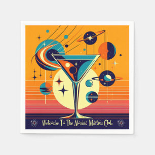 Serviette En Papier Bienvenue dans le club Atomic Martini de l'ère spa