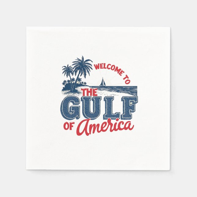 Serviette En Papier Bienvenue dans le Golfe d'Amérique Immigrant Mexic (Devant)