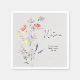 Serviette En Papier Bienvenue fleur sauvage