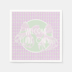 Serviette En Papier Bienvenue Petits Jumeaux-nœuds papillon sur carrea