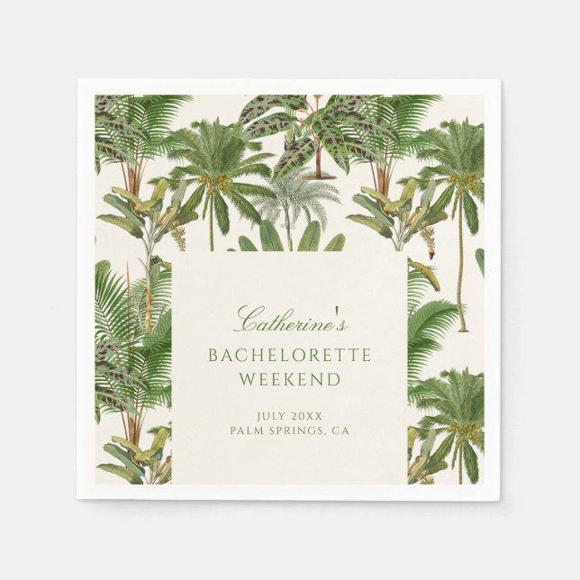 Serviette En Papier Bienvenue pour l'enterrement de vie de jeune fille (Devant)