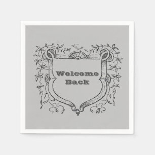 Serviette En Papier Bienvenue Retour Medival Ornat Shield Employé