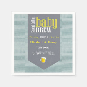 Serviette En Papier Bière brassée bébé personnalisée Étiquette Drôle D