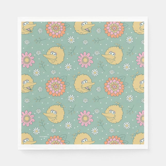 Serviette En Papier Big Bird | Good Vibes Floral Pattern (Devant)