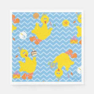 Serviette En Papier Big Bird Party Chevron Motif