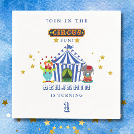 Serviette En Papier Big Top Come One Come All Circus 1er Anniversaire