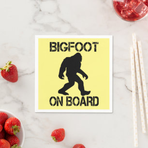 Serviette En Papier Bigfoot à bord Funny Bigfoot