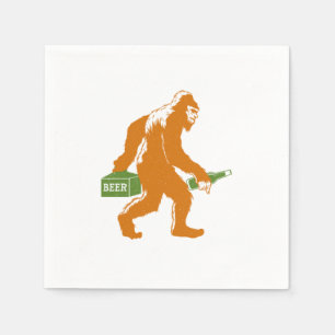 Serviette En Papier Bigfoot Bière Sasquatch Yeti Bière Lover Bouteille