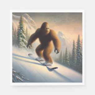 Serviette En Papier Bigfoot Snowboard