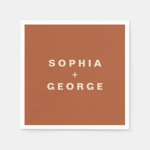 Serviette En Papier Bijou Boho moderne Mariage de tonalité Terre