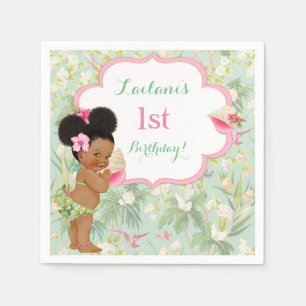 Serviette En Papier Bikini de bébé fille Tropicaux Luau Hawaïen Puffs