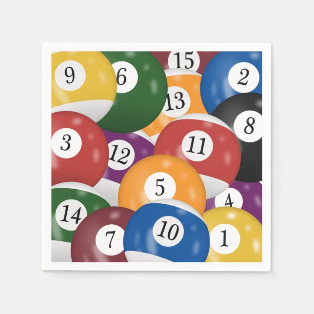 Serviette En Papier Billiard Ball Collection (Devant)