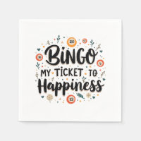 Bingo est mon billet pour le bonheur Funny Bingo J