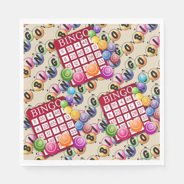 Serviette En Papier Bingo Fun (Devant)