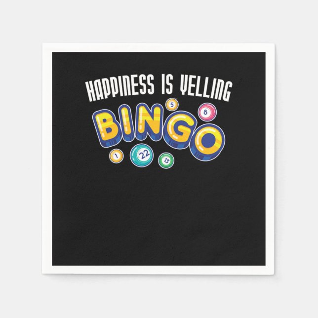 Serviette En Papier Bingo Joueur boules Lucky Nombre (Devant)