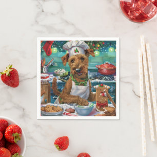 Serviette En Papier Biscuits de Noël de la fête du Térrier Irlandais :