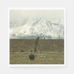 Serviette En Papier Bison à Grand Teton National Park Photographie