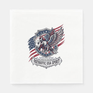 Serviette En Papier Bison Aigle Patriotique Crête Animal Hybride Patri