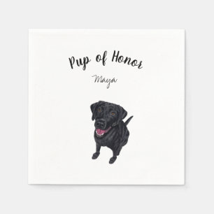 Serviette En Papier Black Lab Cocktail Napkins
