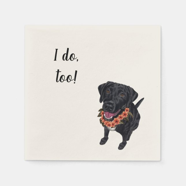 Serviette En Papier Black Lab Custom Cocktail Napkin (Devant)
