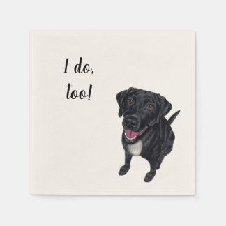 Serviette En Papier Black Lab Custom Cocktail Napkin
