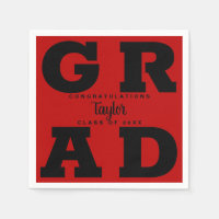 Black on Scarlet Red Graduation Party