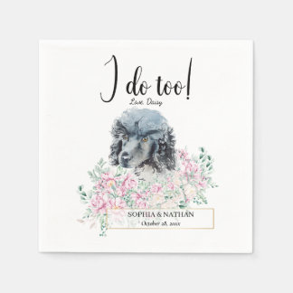 Serviette En Papier Black Poodle Chien Mariage Cocktail Napkins