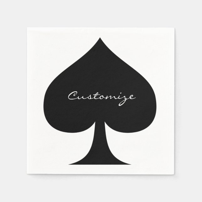 Serviette En Papier Black Queen of Spades (Devant)