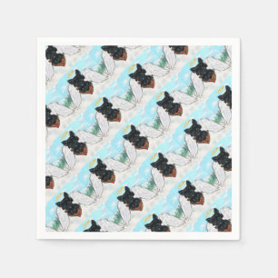 Serviette En Papier Black Scottish Terrier Angel