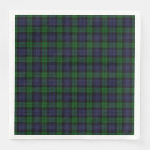 Serviette En Papier Black Watch Tartan Plaid Scottish Plaid Motif