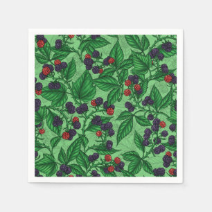 Serviette En Papier Blackberry en vert
