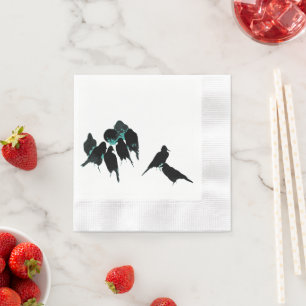 Serviette En Papier Blackbird Raven Crow Party