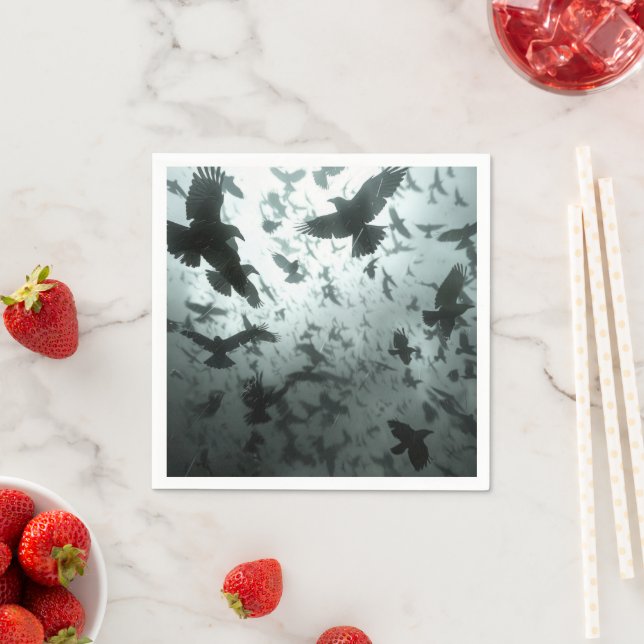 Serviette En Papier Blackbird Raven Crow Party (En situation)
