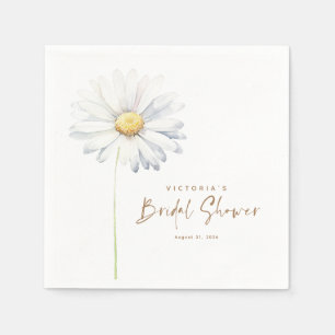 Serviette En Papier Blanc Fleur marguerite Élégant Cute Boho