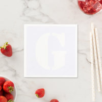 Blanc Grand Initiale moderne | Blanc fantôme