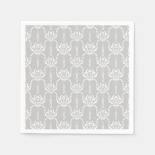 Serviette En Papier Blanc gris clair dans le style art déco.
