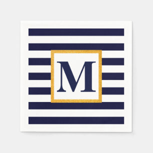 Serviette En Papier Blancs et Bleus