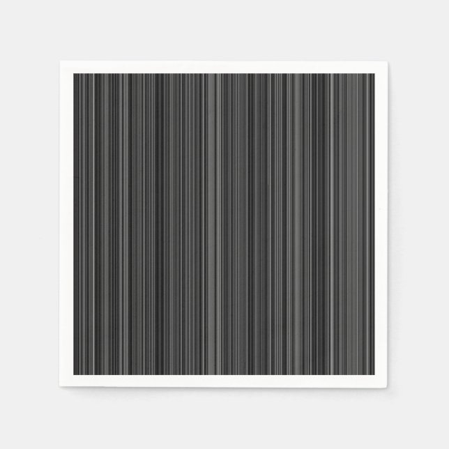 Serviette En Papier Blancs noir gris argenté (Devant)