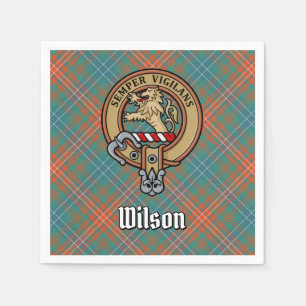 Serviette En Papier Blason de Clan Wilson sur ancien tartan