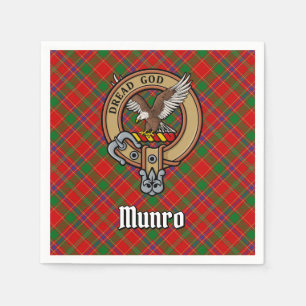 Serviette En Papier Blason du clan Munro sur tartan