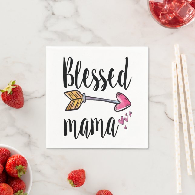 Serviette En Papier Blessed Mama's Day (En situation)