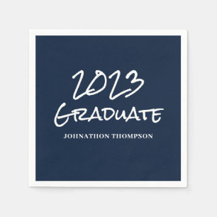 Serviette En Papier Bleu 2023 Nom du diplôme