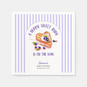 Serviette En Papier Bleu Berry Sweet Fall Baby shower